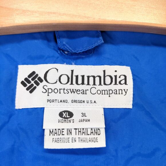 Vintage Columbia Fire Ridge Jacket Womens XL Long Sleeve Blue Snap Full Zip - Picture 13 of 16